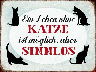 Produktbild von vianmo Holzschild 30x40 cm Leben ohne Katze sinnlos