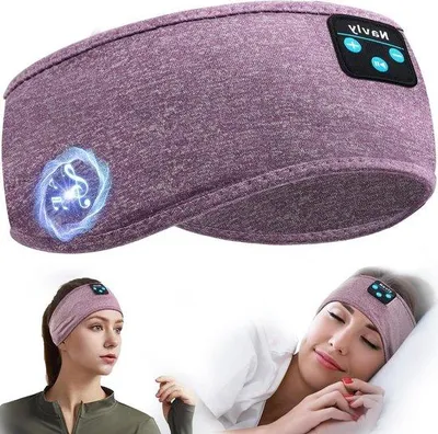 Produktbild von Wirelose Kopfhörer - extrem lange Spielzeit - Schlafkopfhörer mit eingebauten HD HiFi-Lautsprechern - ideal für Schlaftraining Yoga - schwarz