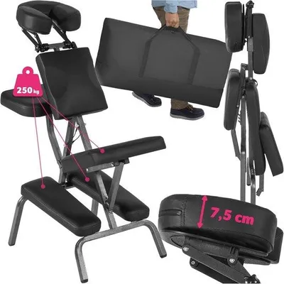 Produktbild von Famanu Massagestuhl für Professionellen Gebrauch - Ergonomische Behandlungsstuhl ohne Armlehnen