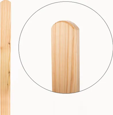 Produktbild von Zaunlatten-Paket "Usedom" (gehobelt,Kopf gerundet) 2/9/180 cm 10 Stück