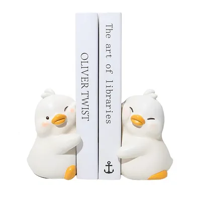 Produktbild von Buchstützen, kreative Entenharzaufkleber zur Buchstütze, rutschfest, schützt den Schreibtisch, geeignet für Zuhause, Büro, Bibliothek, Schule