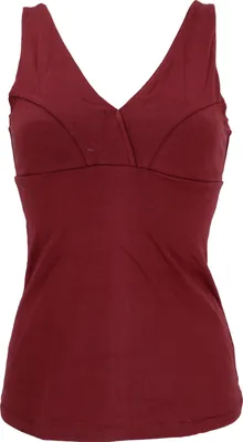Produktbild von Boho Trägertop, Festivaltop, Goa Top - Weinrot, Damen, Baumwolle,Elasthan, Größe: L