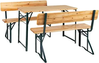 Produktbild von 3-teiliges Garten-Set BBDL-119, 119 cm, natur