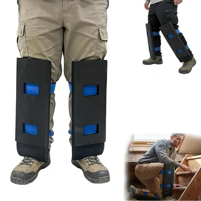 Produktbild von Arbeitsknieschoner Profi, stoßdämpfende Kniepolster aus robustem Schaumstoff, rutschfest und verstellbar für Bau, Montage, Elektriker und Handwerker