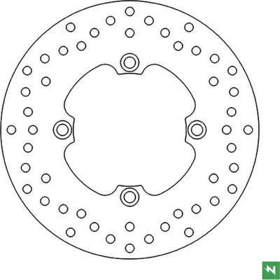 Obrázek produktu pro Brzdový kotouč DF5005A (5 mm) , tuhý Ø vně/uvnitř: 240/105 mm, kruh šroubů: 125 mm 4 otvory (10,5 mm)