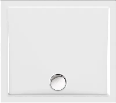 Imagen del producto de Bandeja de ducha rectangular Schröder, modelo Sito, de 90x80x2,5 cm, color blanco