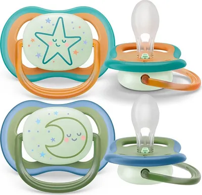 Produktbild von Philips AVENT ultra air SCF376/23 Schnuller 18 Monate+, Klassischer Babyschnuller, Kieferorthopädisch, Silikon, Junge/Mädchen