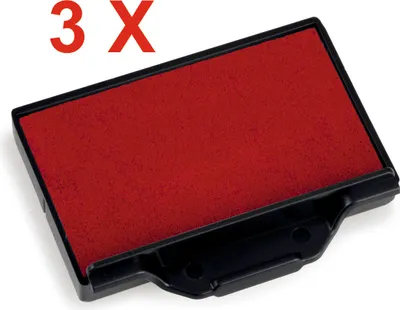 Produktbild von 3 X Trodat Ersatzkissen 6/53 für Professional 5203 – Stempelfarbe rotFür Professional 5203, 5253, 5440