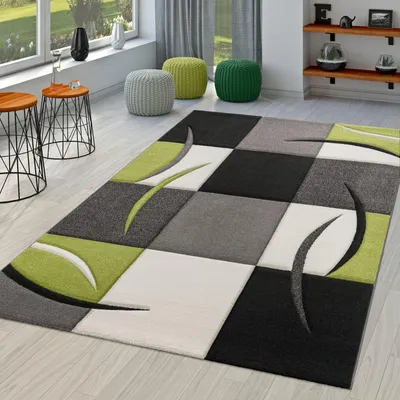 Produktbild von TT Home Wohnzimmer Teppich Moderner Kurzflor 3D Optik Geometrisches Wellen Design Größe 240x330 cm