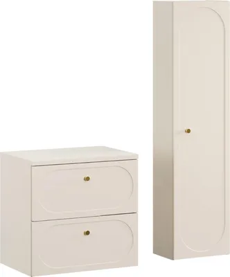 Obrázek produktu pro Koupelnový nábytek 60 cm s deskou a vysokou skříňkou