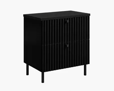 Produktbild von Badezimmer-Standschrank mit Platte 60, schwarz + Platte schwarz, KI-generiertes Bild