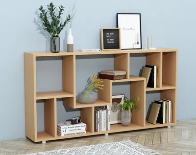 Produktbild von VCM Holz Standregal Bücherregal Medienregal Aufbewahrung Raumteiler Deko Regal Lanisa L