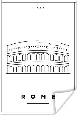 Produktbild von MuchoWow® Poster Rom - Italien - Kolosseum 80x120 cm - Papierdruck