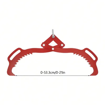 Produktbild von Holzgreifer Klaue - Hebehaken Zange für Baumstämme - Schwerlast-Ausführung - Greifzange für Holz/Feuerholz - Vielseitig einsetzbar - Rot
