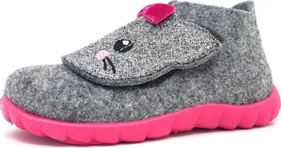 Produktbild von Superfit Mädchen HAPPY Slipper, Hausschuh 800295, HELLGRAU/PINK 2500, 21