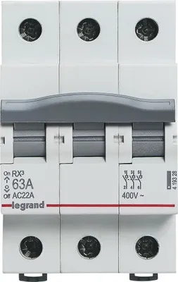 Produktbild von Legrand Lasttrennschalter RX3 63A dreipolig für Hutschiene