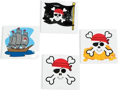 Produktbild von Piraten Tattoo 4 verschiedene Motive 36 Stück