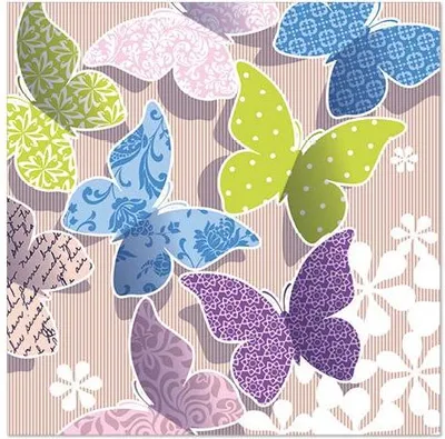 Produktbild von 200 Papstar Servietten, 3-lagig 1/4-Falz 33 cm x 33 cm Marbella 85610