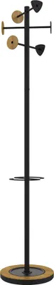Produktbild von Garderobenständer BORA BAMBOO 400140808 178cm 6 Haken schwarz Packung mit 36 Stück