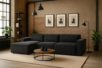 Produktbild von Kaiser Möbel Ecksofa Cursal L-Form, Stoff Poso, Grau, Links