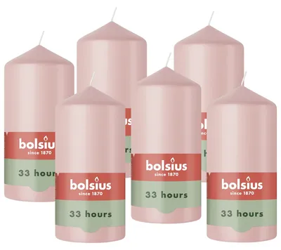 Obrázek produktu pro Bolsius - Svícenka "Stumpen" - světle růžová - 12 cm - doba hoření 33 hodin - s přírodní vůní