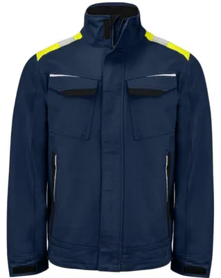 Produktbild von Projob - Jacke für Herren, Reflektierend, Baumwolle ET476 (S) (Blau/Gelb)