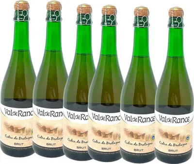 Produktbild von Val de Rance Cidre de Bretagne Brut 6 x 0,75L – Trockener Apfelwein aus Frankreich im Set