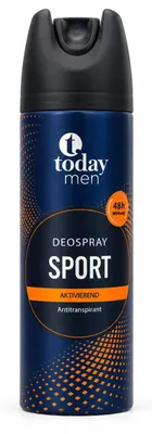 Produktbild von today men Deospray Sport – Antitranspirant für Herren – 48h Schutz –200 ml