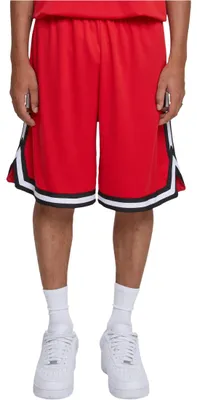 Imagen del producto de Urban Classics TB243 | Pantalones cortos de malla a rayas, tallas S a 3XL - Color: rojo//blanco - Talla: S