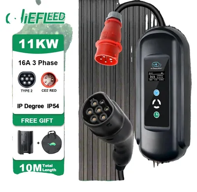 Immagine prodotto di Caricabatterie per veicoli elettrici, 11 kW ad alta potenza, design portatile, Tipo 2