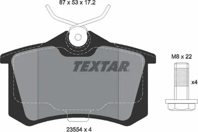 Obrázok produktu pre Sada brzdových doštičiek, kotúčová brzda TEXTAR 2355402