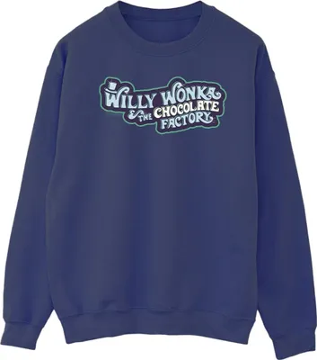 Produktbild von Willy Wonka - "Chocolate Factory Logo" Sweatshirt für Herren BI50487 (L) (Marineblau)