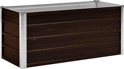 Produktbild von vidaXL Garten-Hochbeet Braun 100 x 40 x 45 cm Verzinkter Stahl