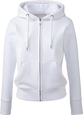 Image de Anthem - Sweat à capuche zippé de haut en bas, issu de l'agriculture biologique pour femme PC4320 (S) (Blanc)