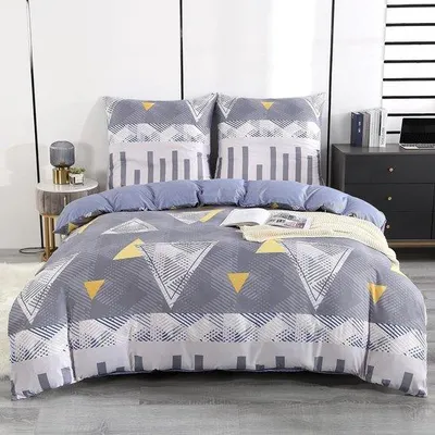 Produktbild von Famanu Bettwäsche Set 155 x 220 cm - Modernes Design mit geometrischem Muster