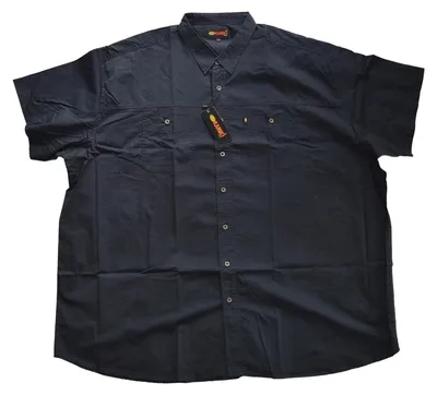 Produktbild von Übergrößen Kurzarm-Jeanshemd KAMRO Twill Schwarz 8XL