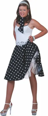 Produktbild von Rockabilly Rock 'n' Roll Tellerrock für Damen schwarz