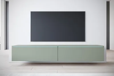 Produktbild von MINIO go for it, TV-Schrank, Lowboard "DONNA" 180 cm, stehend, hängend, ohne LED-Beleuchtung, Nebliges Grün  Farbe