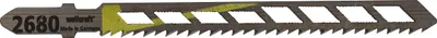 Produktbild von wolfcraft 2 Stichsägeblätter HCS L=100mm I 2680000 I T-Schaft I Holz u. Kunststoff I sauberer gerader Schnitt