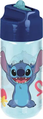 Produktbild von Tataway Ecozen Trinkflasche 430 ml Stitch Disney für Kinder – BPA-freie, tropffreie Flasche mit luftdichtem Verschluss und Klappausgießer – Ideal für Schule, Kindergarten, Sport und Ausflüge – Leicht und widerstandsfähig