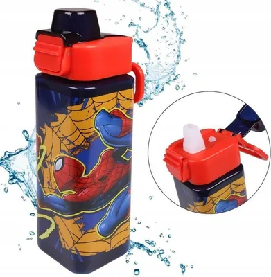 Zdjęcie produktu dla Bidon Butelka z Ustnikiem Ustnik dla Dziecka Spider-Man SpiderMan 500ml / 843396