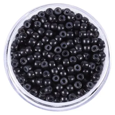 Immagine prodotto di Perline a microanello, facili da applicare, non danneggiano i capelli, 500 pezzi, nero