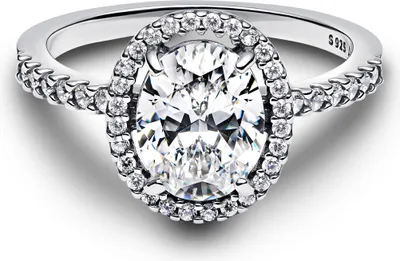 A close-up studio shot of a diamond ring.