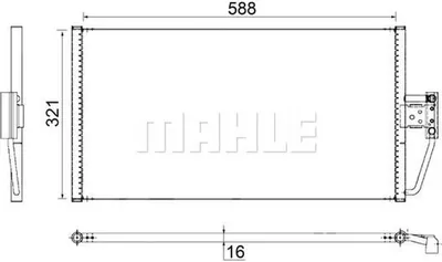 Produktbild von MAHLE AC 266 000S Kondensator Klimaanlage Klimakondensator für BMW 5 Limousine (E39)