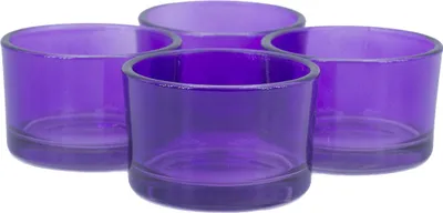 Produktbild von Teelichtgläser klein 51x33mm lila 4er Set