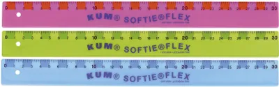 Produktbild von KUM® 225.02.19 Lineal Kunststoff SOFTIE®FLEX - 30 cm, flexibel, sortiert
