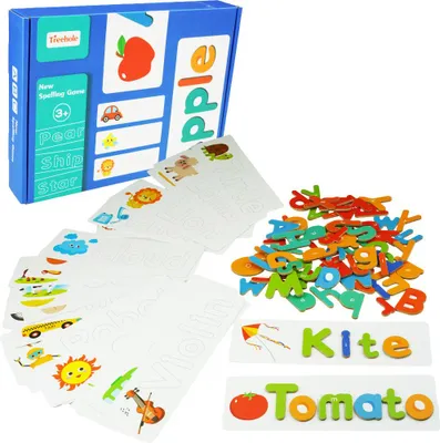 Produktbild von Sprachkarten-Buchstabierspiel zum Anordnen von Buchstaben und Wörtern, Englisch lernen