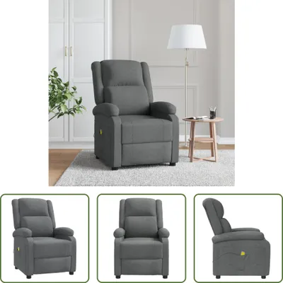 Image de The Living Store Fauteuil de massage gris foncé Tissu