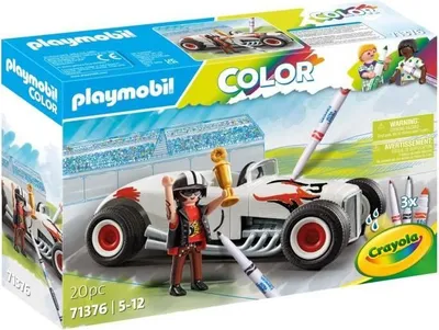 Image de Voiture de course PLAYMOBIL Color 71376, 20 pièces, Jeu de construction dès 5 ans