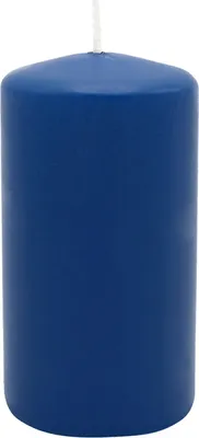 Produktbild von Stumpenkerze aus Paraffin, Nachtblau, WENZEL, 150/80 mm, Brenndauer ca. 73h, selbstverlöschend